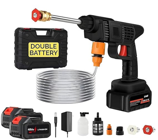 Wireless Car Washer Gun (Double Battery Included)