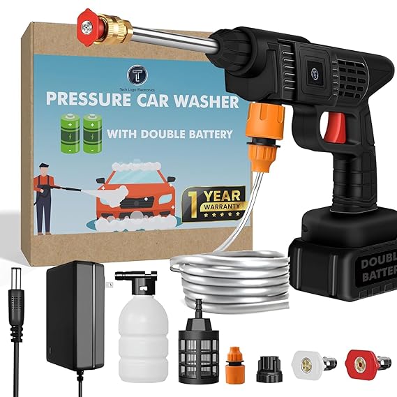 Wireless Car Washer Gun (Double Battery Included)